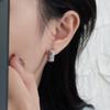 Aretes de Plata Esterlina S925 con Patrón de Zirconia Ins Elegantes de Alta Gama Versátiles Sencillos Moda Lujo Accesible Nicho