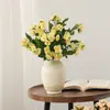 Ramo Pequeño de Flores Artificiales de Camelia, Manojo Pequeño de Adornos Florales para Decoración de Sala de Estar en Casa, Materiales de Flores Artificiales de Alta Gama