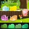 Micro Paisagem de Musgo Redondo Luminoso Pequeno Caracol Grânulos Fofos Jardinagem Paisagismo DIY Acessórios Decorativos Mini Enfeites