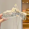 Para cabelos grossos, presilha banana, presilha garra elegante, presilha vertical, ferramenta para rabo de cavalo alto, estilo doce, presilha de cabelo grande, presilha torcida de bolinhas para mulheres