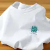 Camiseta branca transfronteiriça, algodão puro, uso de casal ins, manga curta de verão, simples e versátil masculina, camiseta de algodão de Xinjiang, moda feminina trendy