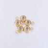 Cuentas de ajuste de acero inoxidable galvanizado de 18 quilates, accesorios de joyería, pulseras, collares, anillos de silicona, cuentas de posicionamiento, directo de fábrica
