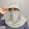 Chapéu de Sol Facial Completo Chapéu de Verão Feminino para Proteção Solar Véu Anti-UV Máscara de Pescoço para Ciclismo ao Ar Livre Chapéu de Sol
