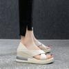 Sandalias de Verano 2023 Moda de Verano para Mujer Plataforma de Cuña Tacones Altos Altura 7 cm Cuña Zapatos de Mujer
