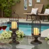 Regalo de San Valentín Transfronterizo, Adornos de Candelabro de Metal Pintado, Accesorios Retro para Cena a la Luz de Velas, Decoración de Portavelas Estilo Europeo