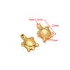 Pendente de caranguejo peixe banhado a ouro de aço inoxidável europeu e americano pingente de animal para suéter acessórios de pulseira colar moda diy atacado