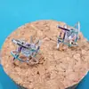 Pendientes E436 con circonitas cuadradas y diamantes de imitación, joyería al por mayor