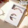 Caixa flutuante para embalagem de nail art, caixa com filme de PE, caixa transparente elástica vestível para joias de unha, caixa expositora de joias para armazenamento de pulseiras