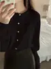 Cárdigan de Punto Color Puro Estilo Dulce Coreano para Mujer 2025 Primavera y Otoño Nuevo Suéter Delgado Chaqueta Top Holgado Adelgazante