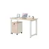 Mesa de escritório em aglomerado de madeira maciça, design simples, paredes de tubo espessadas, boa estabilidade, mesa para computador de mesa, mesa de escritório para treinamento e conferência
