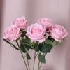 Simulação Rosa Dia dos Namorados Buquê de Flores de Plástico Ramo Único Decoração para Casa Flor Falsa Mesa de Casamento Arranjo de Flores Decoração Transfronteiriça