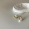 Pendientes Sencillos de Perlas en Forma de Semicírculo y C para Mujer, Pendientes de Moda Estilo Coreano para el Trabajo, Tendencia de Pendientes Dulces y Frescos Estilo Ins