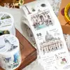 Cinta Washi Crepúsculo Cita Serie Navideña Material para Diario Decoración Base Collage Paisaje Estilo Europeo DIY 6 Estilos
