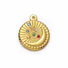 Aço Inoxidável Estilo Luxo Acessível Hidráulico Etiqueta de Diamante Pingente Pulseira Colar Brincos Banhado a Ouro 18K Acessórios para Joias DIY