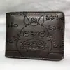 Mercadorias de Herói: Carteira Joker em Couro PU Embossado, Porta-Moedas Personalizado da Moda, Carteira com Urso Preto e Branco Embossado