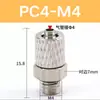 Accesorios de Conexión Rápida Neumáticos Miniatura de Barbilla PC4-M3 M4 PL6-M5 Rosca de Manguera de Aire Recto Codo