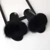 Verano Nuevo Estilo Al Por Mayor Playa Casual Exclusivo Piel Sintética de Zorro Chanclas Deslizables para Exteriores Tendencia de Moda de Gama Alta