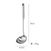 Mango de Palisandro Acero Inoxidable 304 Cuchara Grande para Sopa Mango Largo Cuchara Anti-quemaduras Cocina Casera Sopa Gachas Gachas Salteado