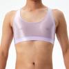 Chaleco sexy transparente sedoso brillante aceitoso para hombre y mujer, alta elasticidad, talla grande, transpirable, culturismo, transfronterizo Amazon AliExpress