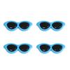 10 Accesorios Redondos de Acrílico para Gafas Preparación de Juguetes de Peluche Hechos a Mano Muñeca Decoraciones Faciales Material