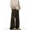 Pantalones Vaqueros Estampado Leopardo Retro Americano para Hombre 2026 Nuevo Estilo Marca de Tendencia Nicho Pantalones de Pierna Ancha Sueltos Caída Casual Pantalones Largos
