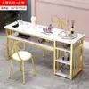 Mesas de manicura de moda en oferta: conjuntos de mesa y silla asequibles para manicura y extensión de pestañas, estilo japonés, lujo ligero, mesas de manicura dobles