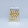 Nova bolsa auto-selante de alta cor com estrelas coloridas embalagem de cartão bolsa de presente essencial bolsa quadrada bolsa autoadesiva bolsa transparente