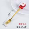 Cuchara tenedor de acero inoxidable creativa linda Navidad dibujos animados vajilla cuchara de postre cuchara para mezclar café tenedor para fruta al por mayor