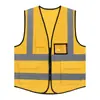 Colete Refletivo Multibolsos Colete Refletivo para Canteiro de Obras Saneamento Trabalho Noturno Segurança Trânsito Colete Cauda de Andorinha