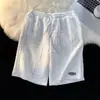 Fabricante Direto Shorts de Praia Casuais Masculinos de Verão Soltos Tamanho Grande Secagem Rápida Shorts Esportivos Shorts de Cinco Pontos de Seda Gelada