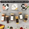 Conjunto de Garrafas de Temperos para Exportação Mais Vendido com Tampa de Bambu e Tampa de Madeira de Acácia, Conjunto Combinado de Saladeira de Pimenta para Cozinha e Pote de Vidro para Especiarias