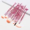 Também cor Novo 10 peças conjunto de pincéis de maquiagem de cristal cauda de sereia conjunto completo de pincel para pó solto sombra pincéis ferramentas de beleza em estoque