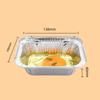 Plato de papel de aluminio rectangular, plato de papel para barbacoa, recipiente grueso, para llevar, para uso comercial, para hornear en el hogar, caja de aluminio desechable para hornear