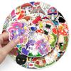 50 pegatinas de gato, hongo, dibujos animados, plantas, animales, impermeables, para decoración de portátiles, teléfonos móviles, libros de cuentas.