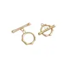 Ouro 14K Preenchido Cor Duradoura Irregular Multifacetado Redondo Moda Fecho Ot Acessórios de Acabamento Conector para Pulseira Colar DIY Feito à Mão