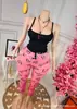 Pijama Feminino Outono 2025 Calça de Alça Estampada Slim Sexy Conjunto de Roupas para Casa Venda Quente na Amazon Europeia e Americana