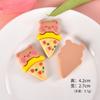 Simulação de comida e jogo cartoon animal pizza resina acessórios caseiro celular shell acessórios de cabelo patch diy creme cola acessórios