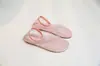 Sandalias de malla transpirable para mujer, sin cordones, punta redonda y abierta, con huecos y pedrería, para comercio exterior transfronterizo, sandalias de playa de caña baja para mujer