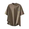 Ropa para Hombre Fengshe / Nueva Camiseta de Manga Corta de Algodón Puro para Hombre de Verano, Estampado Vintage, Corte Holgado, Tallas Grandes, Top de Moda Estilo Americano