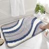 Tapete de Piso de Cachemira Imitación Onda Temu Transfronterizo Absorbente Antideslizante para Baño Tapete para Pies Dormitorio Resistente al Desgaste Manta de Noche Junto a la Cama Tapete para Puerta de Entrada