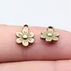 12x9mm 0,6g Multicor Acessórios de Joias Vintage Atacado Flores e Árvores Pequeno Pingente de Flor