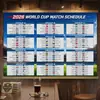 Calendario del Mundial 2026 Póster Gráfico Partido de Fútbol Arte de Pared Pegatina de Pared Pintura Decorativa para Bar Restaurante Diseño de Doble Cara