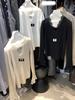 Camisa de malha de gola V de alta qualidade para mulheres, outono e inverno, estilo ocidental, renda interna, espessada, macia, glutinosa, top modelador