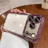 Adecuado para Funda de Teléfono Móvil Apple 18Promax, Transparente Galvanizado Iphone16 Bolsa de Aire Anti-Caída Todo Incluido Acrílico 17 Juegos