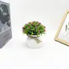 31 Gipsofila Hemisfério Corda de Cânhamo Laço Vasos Arranjo para Fotografia Interna Planta Verde Simulada Bonsai de Plástico Ornamentos