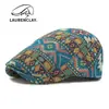 Boina de jacquard de moda coreana para niños, gorra británica vintage, estilo étnico, personalidad, gorra progresiva, se puede usar contra la corriente