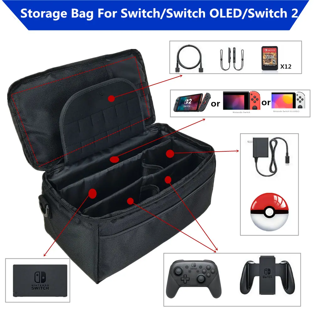 switch2 三机型通用手提单肩包 main 2