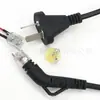 Cable de Alimentación con Enchufe Giratorio de Cola de 2 Clavijas para Argentina, 2 Conductores de 0.75 mm², Enchufe Argentino, Base Giratoria Argentina