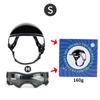 Gafas para Mascotas, Gafas para Perros, Set de Casco, Protección Solar para Perros Pequeños y Medianos, Gafas de Sol a Prueba de Viento para Motocicleta, Accesorios para Casco