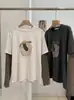 KEKEZOON Linda Camiseta de Manga Larga Suelta Cuello Redondo Estampado de Oveja Pequeña Otoño Nueva Llegada Top 9240